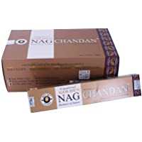 Varillas de incienso Golden Nag Chandan 180g aroma a madera de sándalo 12 cajitas fragancia ambientador